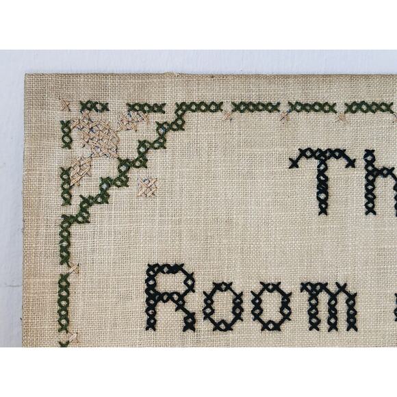 Vintage Cross Stitch Sampler Children’s Room Kids Chores Keep It Neat As Can Be - Picture 5 of 12